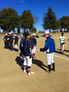 狭山市中学生対象野球教室