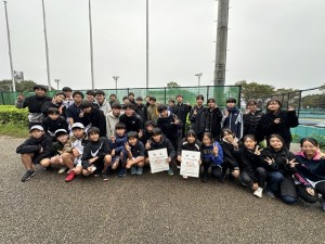 中学硬式テニス部 埼玉県新人体育大会団体男子2位・女子3位
