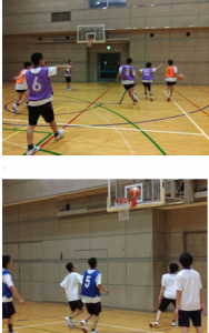 中2 体育バスケット