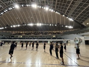 体育大会準備中