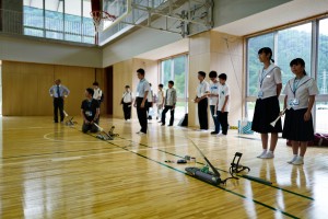 ロケットを飛ばす様子