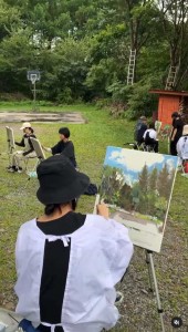 中高美術部が油絵合宿を行いました
