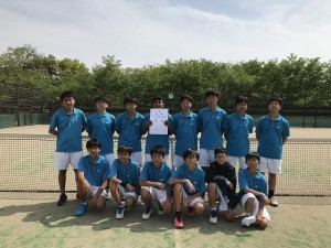 中学テニス部　学校総合体育大会入間地区大会 団体戦優勝