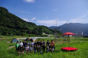 芝浦工大の学生さん達と協同で整備活動にあたったキャンプ場。