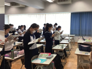 中２英語　　「ラウンドシステム」で楽しく学習しています