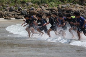 弓ヶ浜にて合宿を行いました