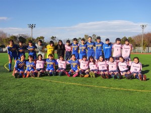 サッカー部が2月3日（日）に練習試合を行いました。