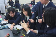 電磁誘導の実験の様子