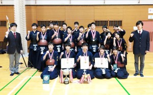 高校第7支部剣道大会　男子団体戦 優勝！男子個人戦 2・3段の部優勝！