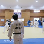 柔道部では公開練習を披露