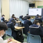授業の冒頭では3分間で練習問題を解く