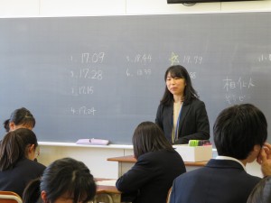 数学の体験授業の様子