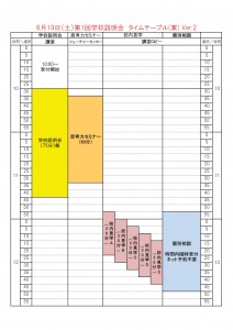 当日のタイムスケジュール（予定）