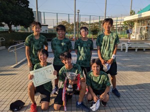 20221031横浜新人テニス大会　男子団体戦　優勝
