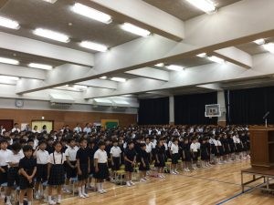 ２学期始業式が行われました