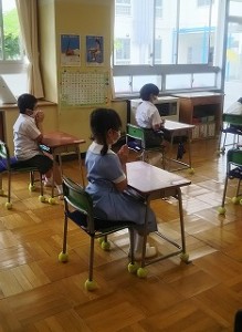 東星学園　校長・大矢正則　清瀬　私立　小学校　学校再開～1年生・あさがおの観察～(2)