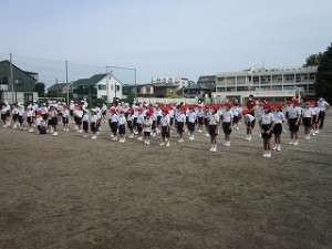 東星学園 大矢正則校長 カトリック　ミッション　男女　校庭朝礼(1)