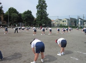 東星学園 校長・大矢正則 清瀬　私立　小学校　校庭朝礼(3)