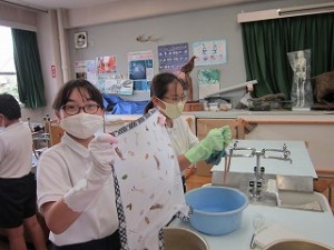 清瀬　私立　小学校　東星学園　大矢正則校長　洗濯実習(8)