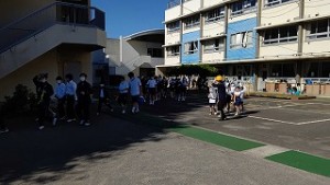 清瀬　私立　小学校　東星学園　校長　大矢正則　防災避難訓練②