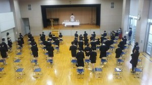 東星学園　校長　大矢正則　カトリック　ミッション　男女　ミサ(1)
