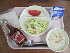 カトリック　ミッション　男女　東星学園　大矢正則校長　学校給食週間(7)