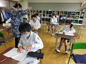 東星学園　校長・大矢正則　清瀬　私立　小学校　5年生・家庭科(2)