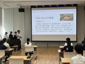 中学2年生　国際の授業での発表